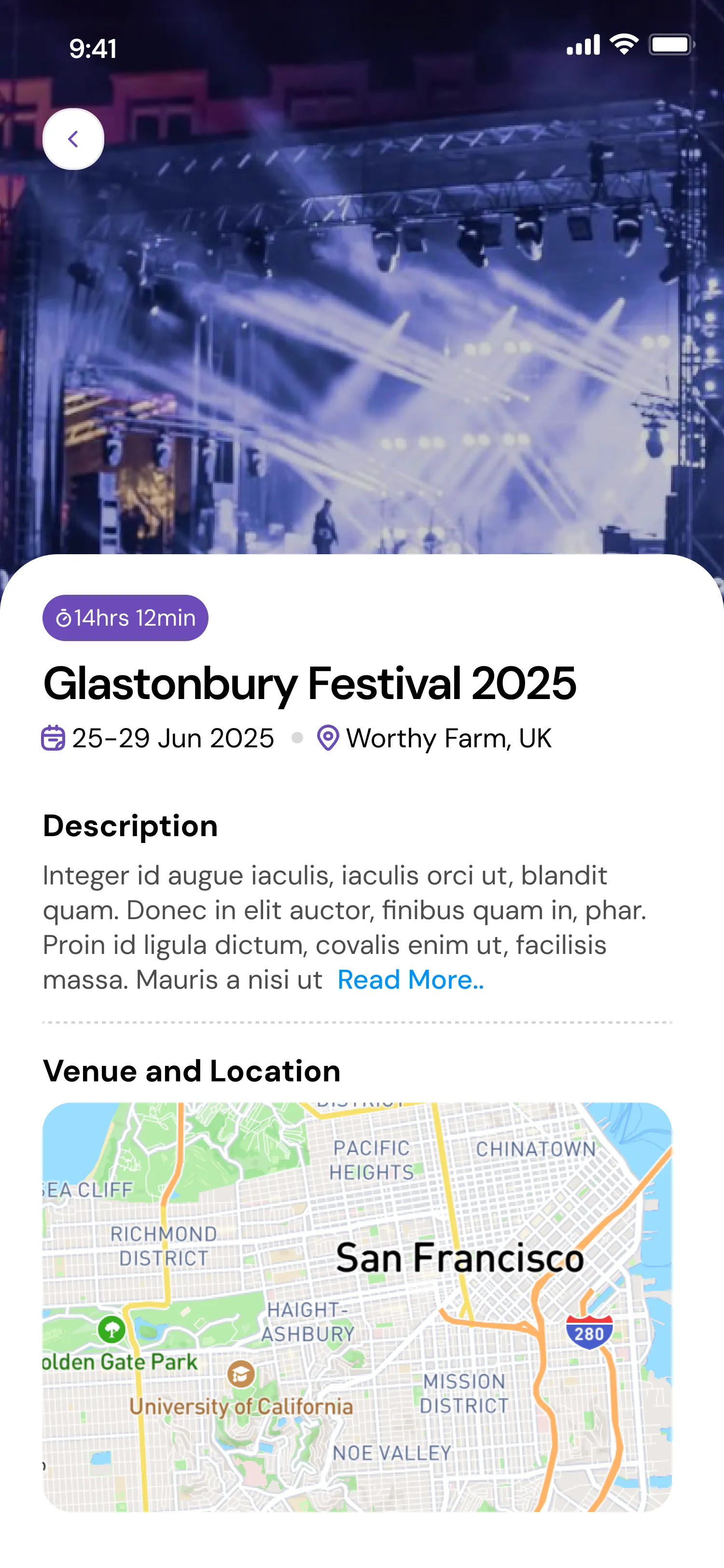 HoyMove App Event Info Screenshot